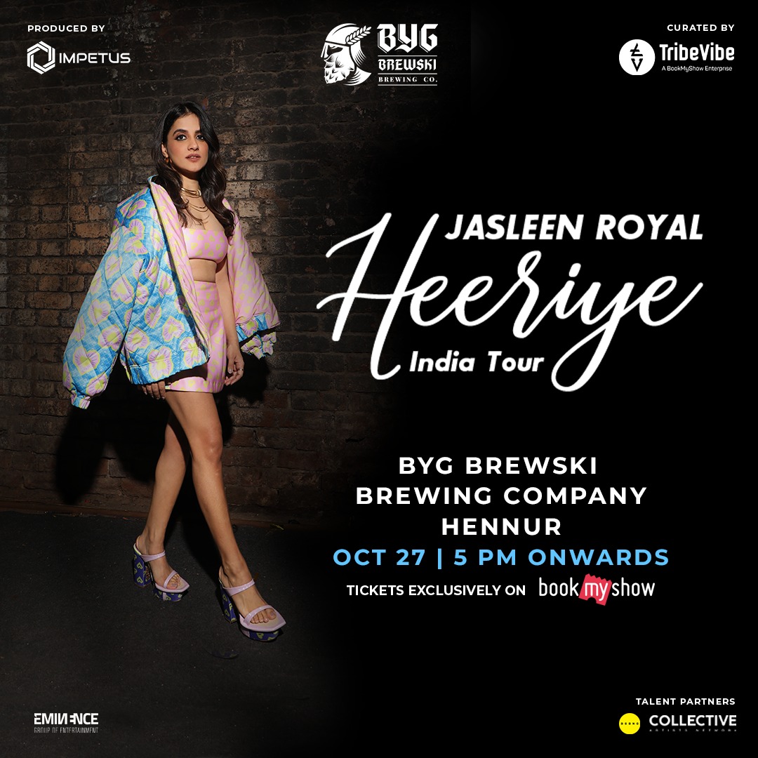 Jasleen Royal Set to Enchant Bengaluru with the Heeriye India Tour at BYG Brewski Brewing Company-thumnail
