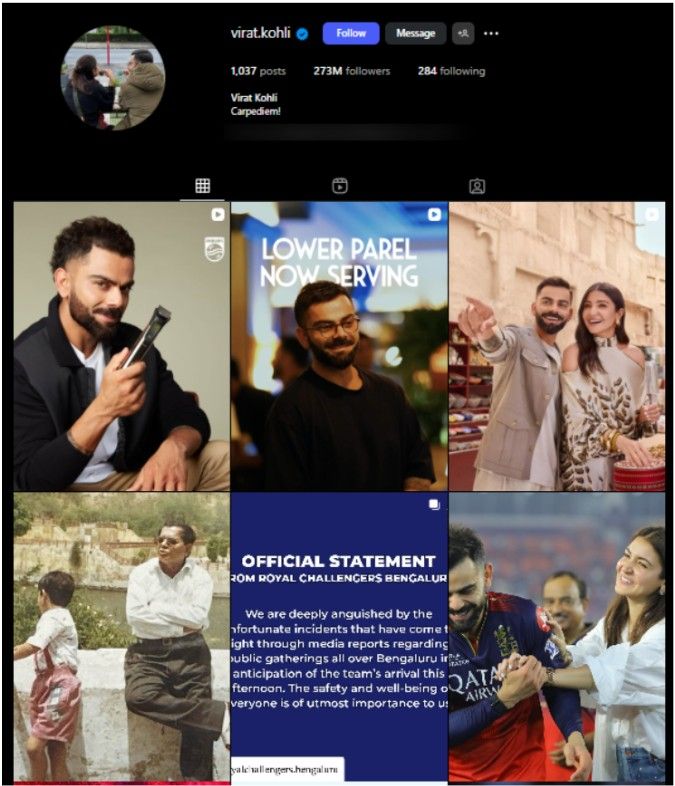 Virat Kohli Instagram Post Charge Virat Kohli Instagram Post Charge