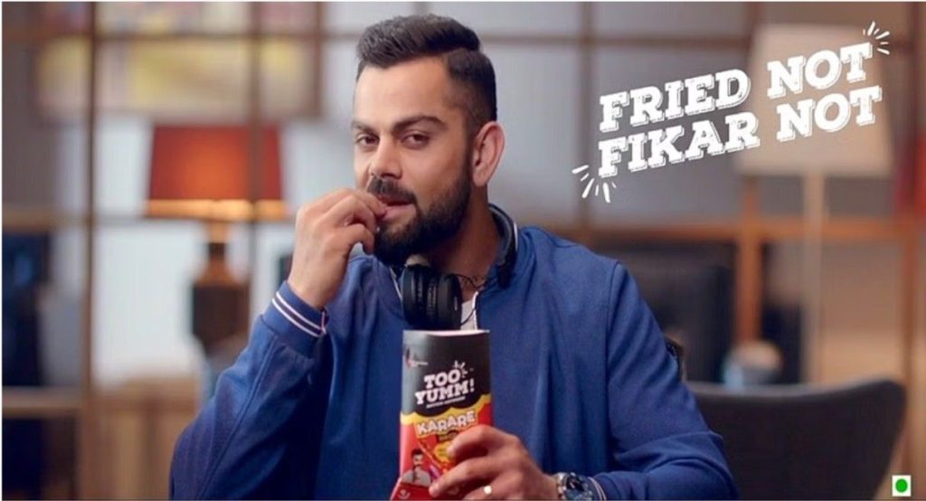 Virat Kohli advertising “Too Yumm” Virat Kohli advertising “Too Yumm”